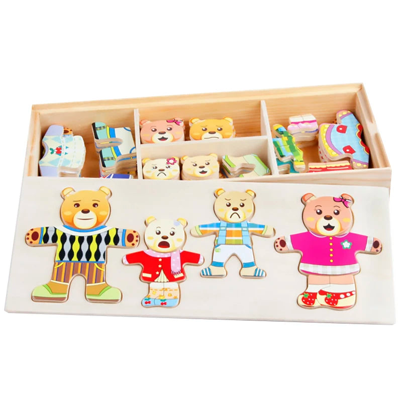 Baren Anziehspiel Holzpuzzle 3 + Jahre