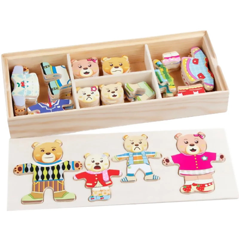 Baren Anziehspiel Holzpuzzle 3 + Jahre