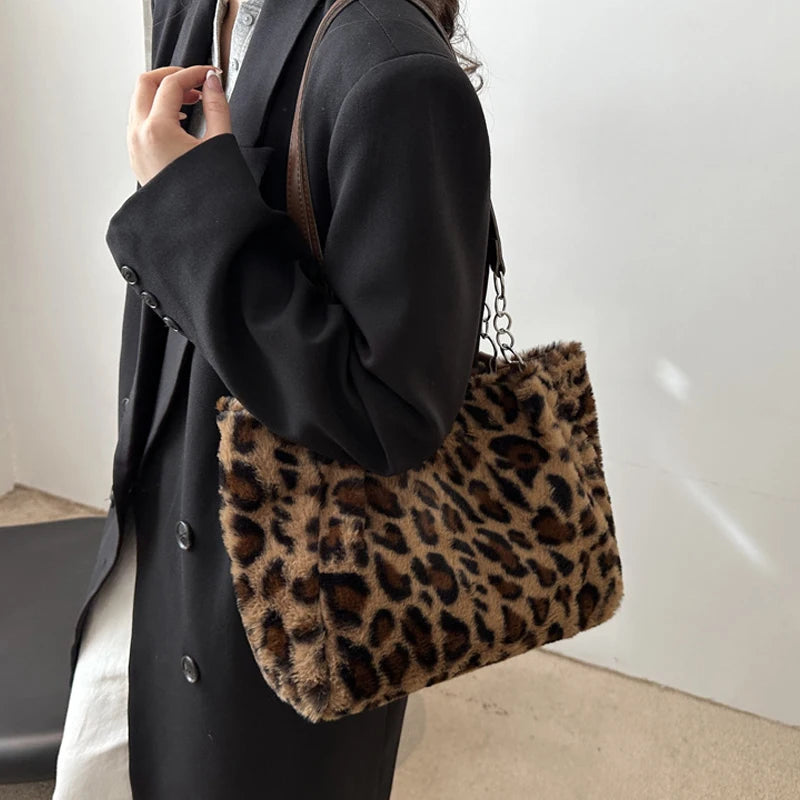 Damen Tasche Kunstfell