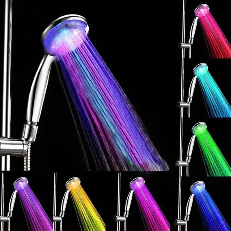 7 Farben LED Duschkopf , Licht - automatischer Farbwechseln , Hydroelektrisch betrieben