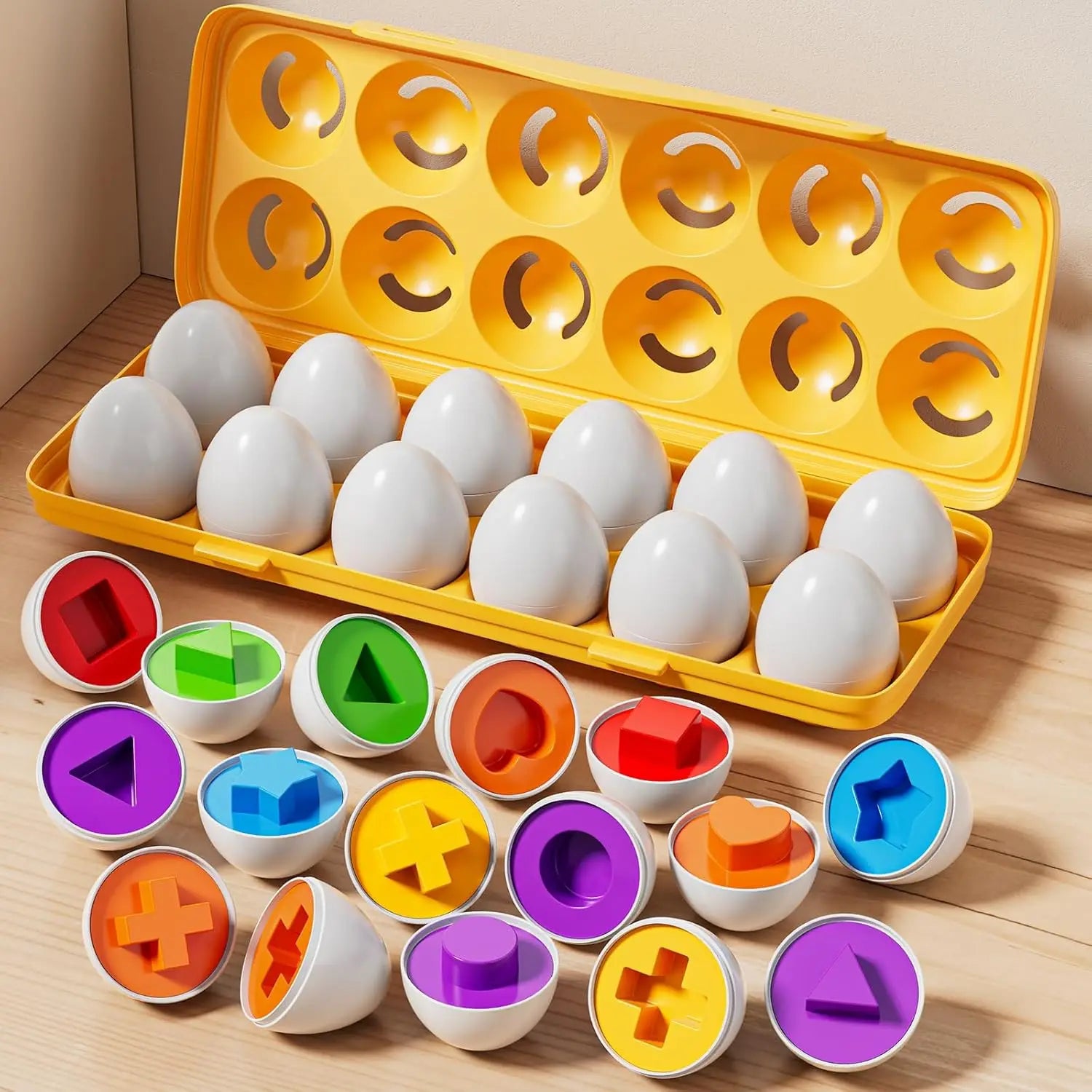Bunte eiförmige Puzzle 2-4 Jahre